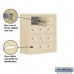 Salsbury Cell Phone Storage Locker - 4 Door High Unit (8 Inch Deep Compartments) - 12 A Doors - Sandstone - Surface Mounted - Master Keyed Locks
